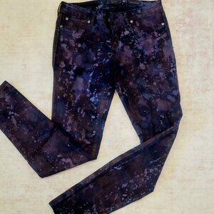 Black & Purple Skinny Jeans